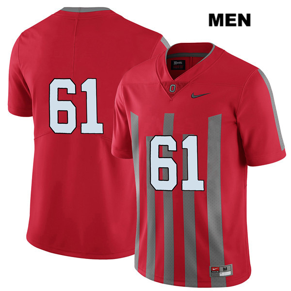 Ohio State Buckeyes Men's Gavin Cupp #61 Red Authentic Nike Elite No Name College NCAA Stitched Football Jersey KD19B77GF
